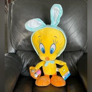 Yellow Tweety Bird Plush with Blue Accents